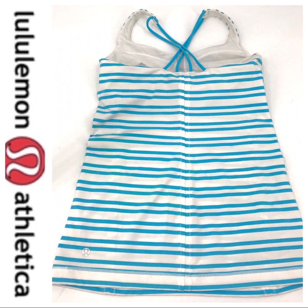 💕SALE💕 Lululemon Blue Stripe Free to be Tank Top - Picture 7 of 11